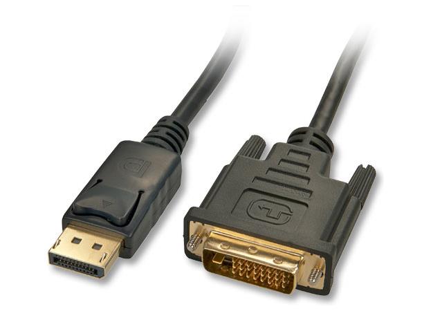 Lindy Displayport - DVI Kabel -  5,0 m Videokilde: Displayport